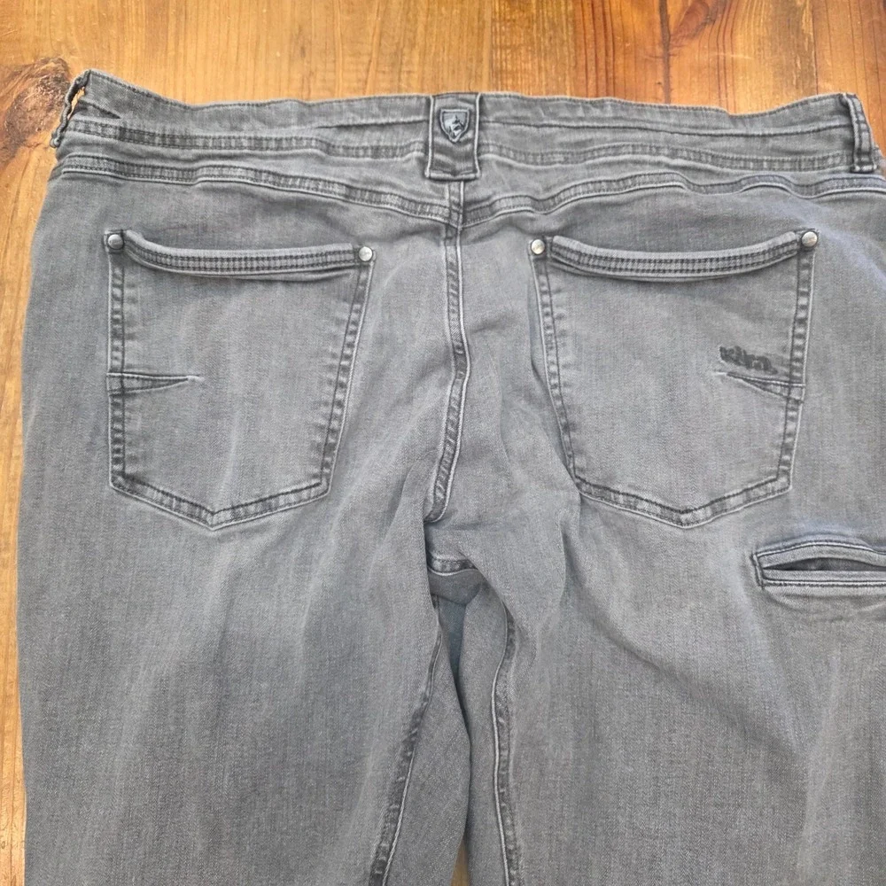 Kuhl‎ Pants Mens 40X30 Rydr Jean Gray Gusseted Canvas Articulated Knee